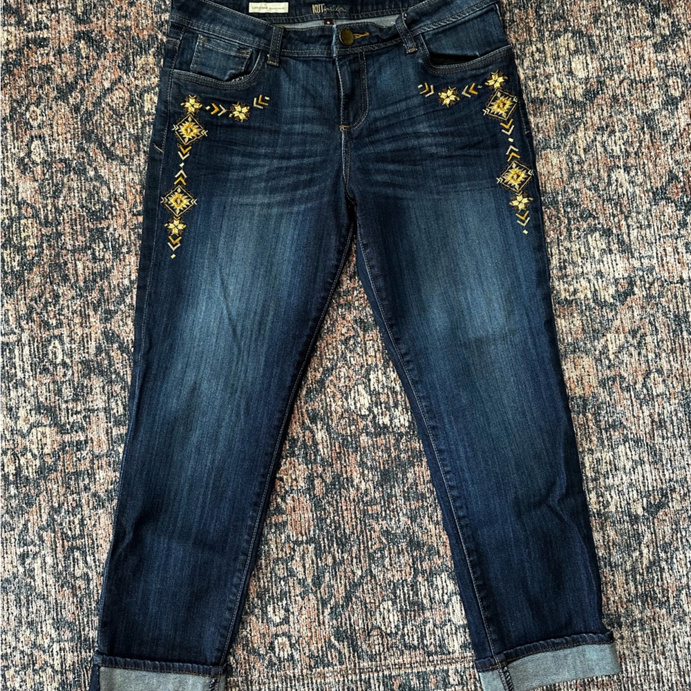 KUT boyfriend capri jeans